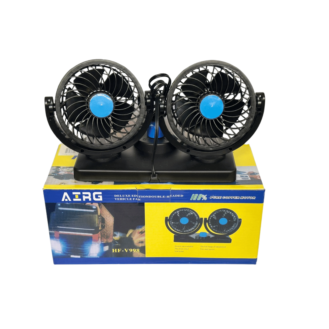 Mini Ventilador de Auto doble cabezal 360 portátil