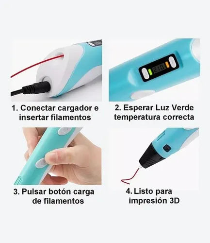 Lapiz Impresora 3D + 10m Filamento