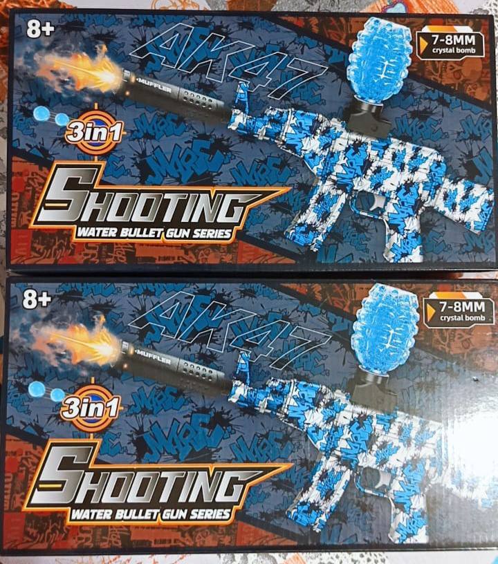 Pistola De Hidrogel Ak47 + Luz Rgb + Bota Humo 2025