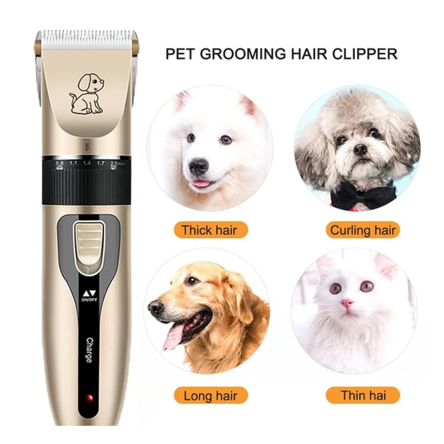 Kit Cortador de Pelo de Mascota